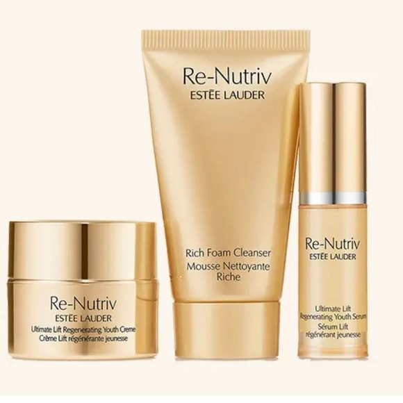 NEW Estée Lauder Re-Nutriv Trio Travel Size - Cleanser Serum Creme $362
